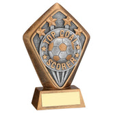 BRZ/GOLD DIAMOND HOLDER WITH 'TOP GOAL SCORER' DISC AND PLATE - 5.25in
